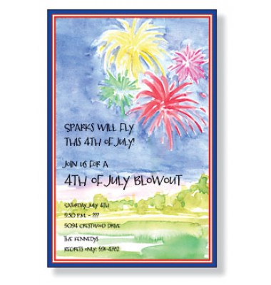 4th Of July Invitations, Fireworks, Inviting Company